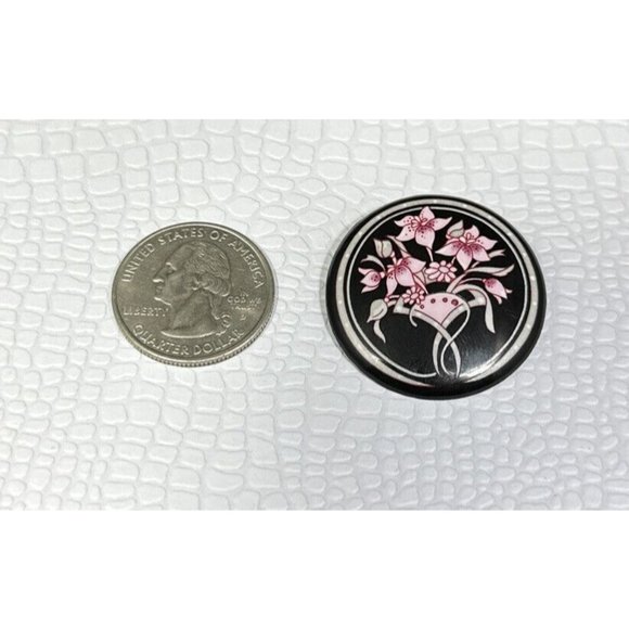 Signed Michaela Frey Round Flower Brooch Pin Bouquet Handmade in Austria 1.25 in - Picture 4 of 6